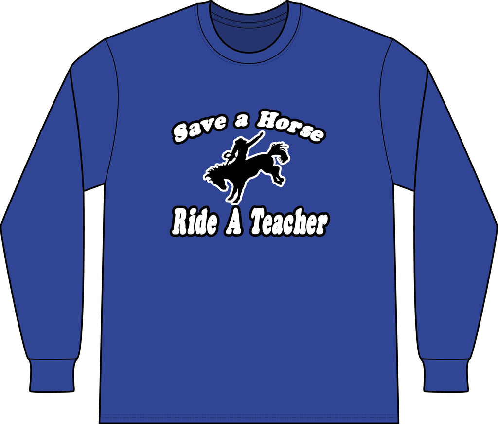 save horse ride teacher - Unisex Long Sleeve T-Shirt