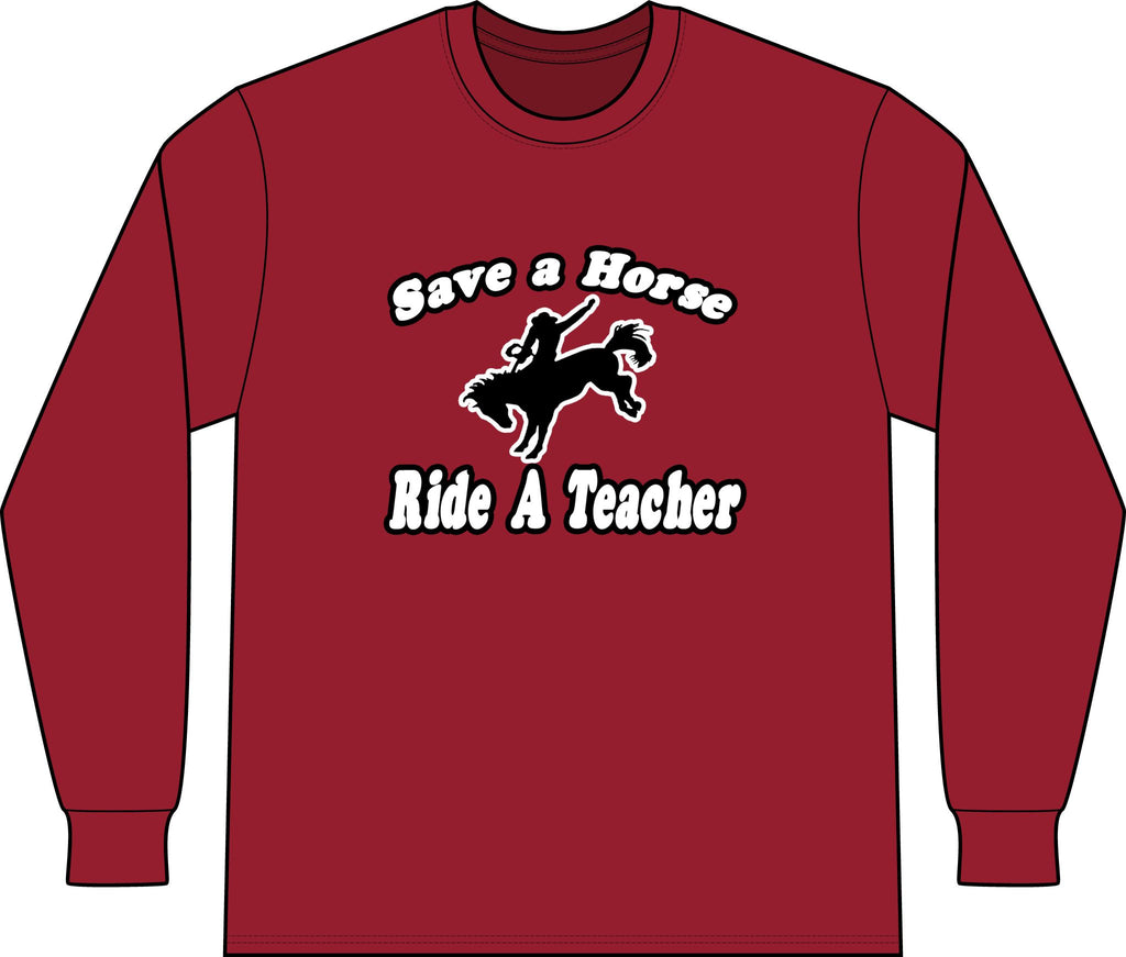 save horse ride teacher - Unisex Long Sleeve T-Shirt