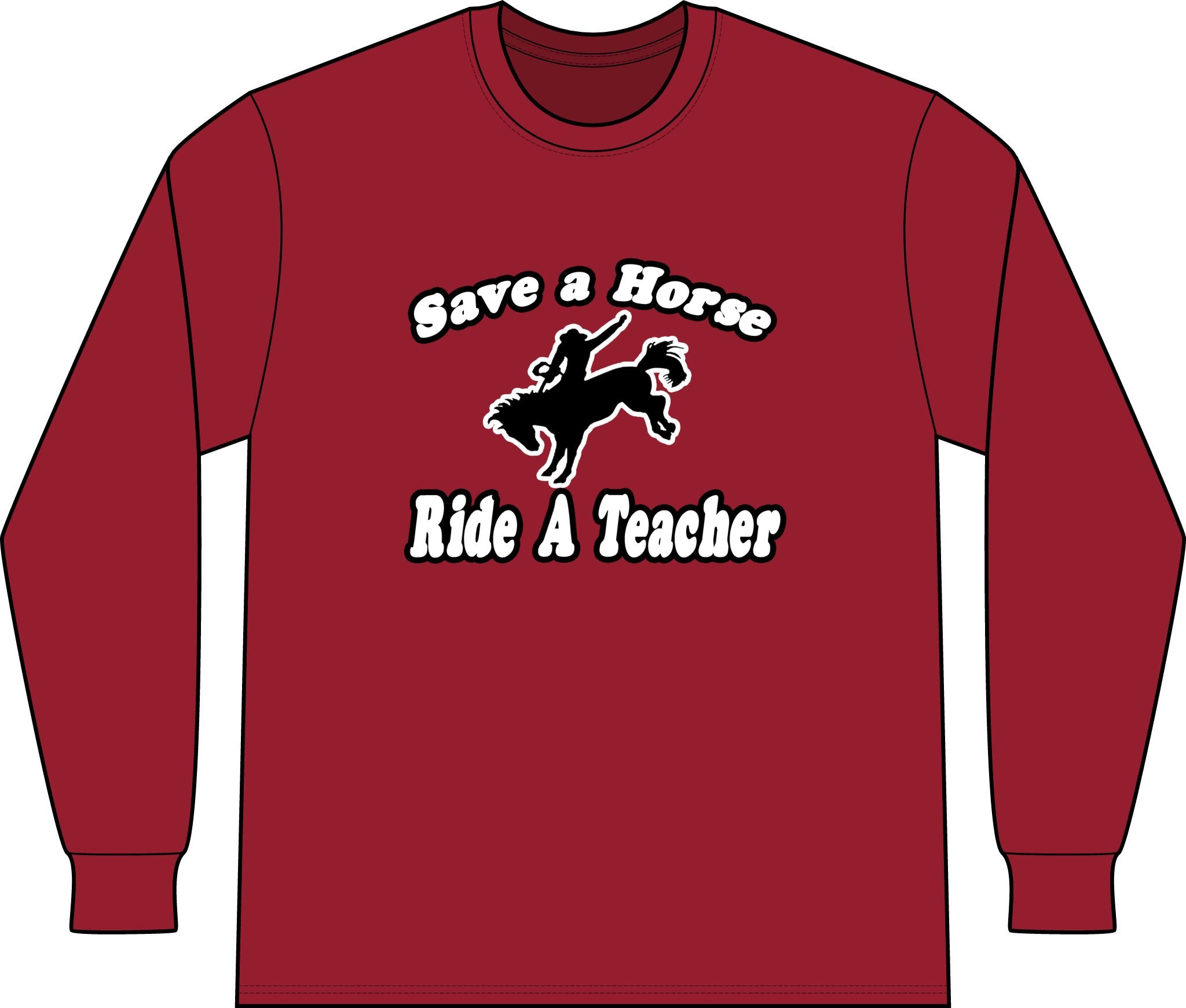 save horse ride teacher - Unisex Long Sleeve T-Shirt