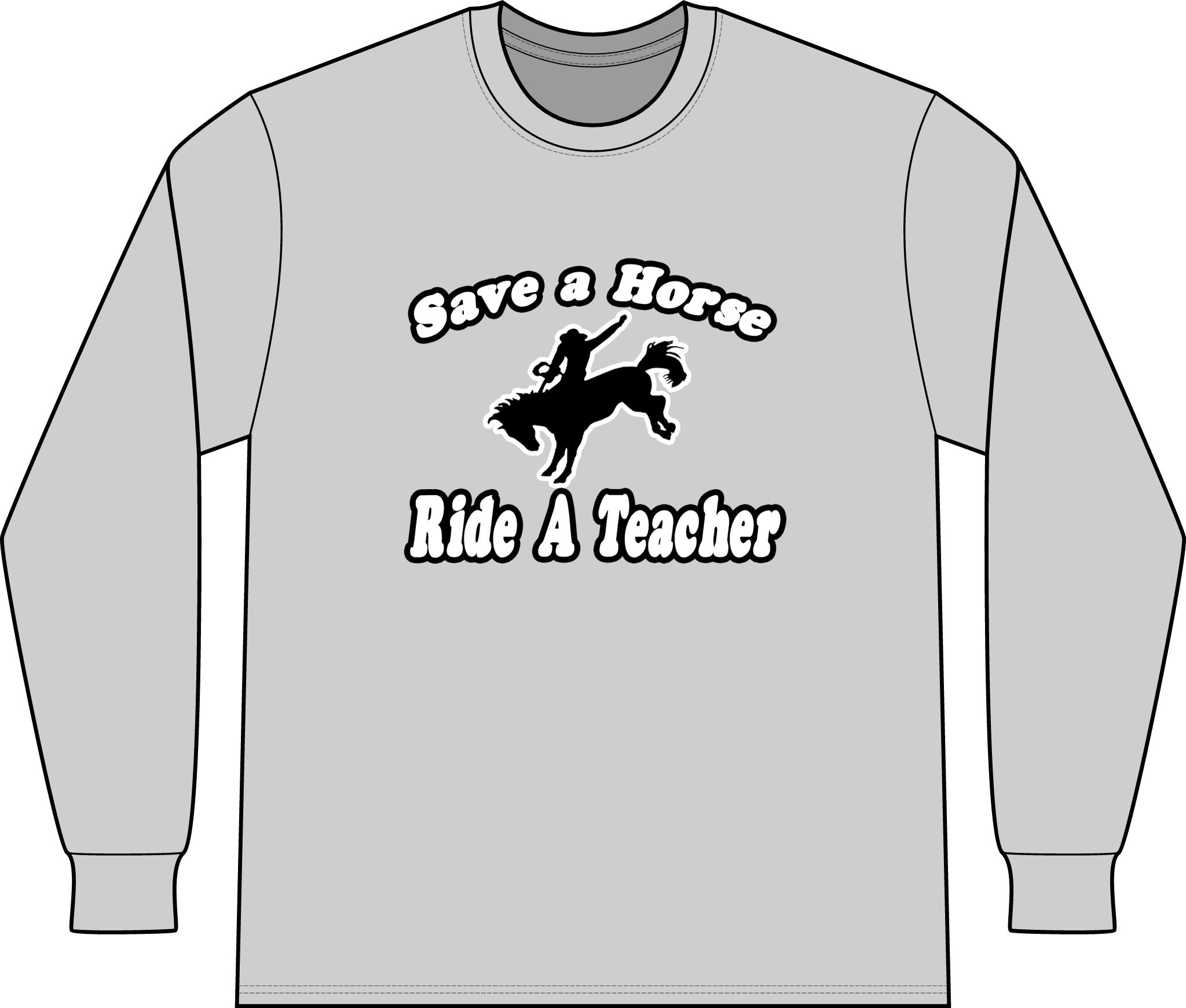 save horse ride teacher - Unisex Long Sleeve T-Shirt