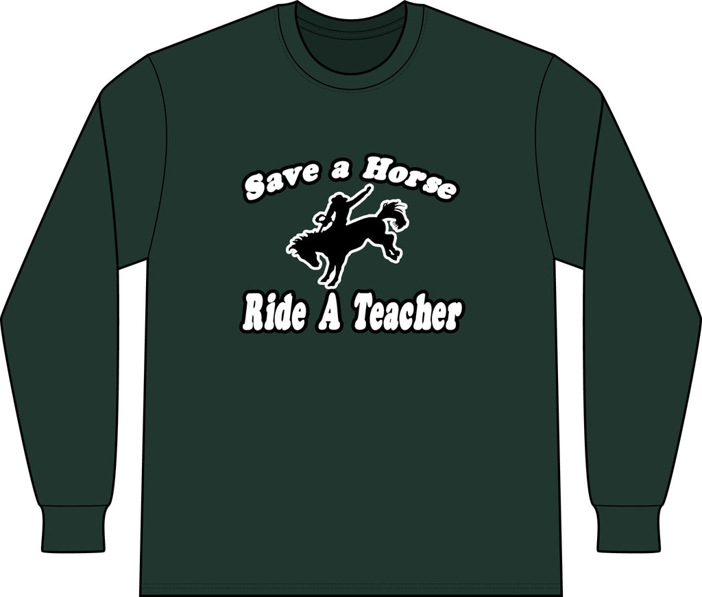 save horse ride teacher - Unisex Long Sleeve T-Shirt