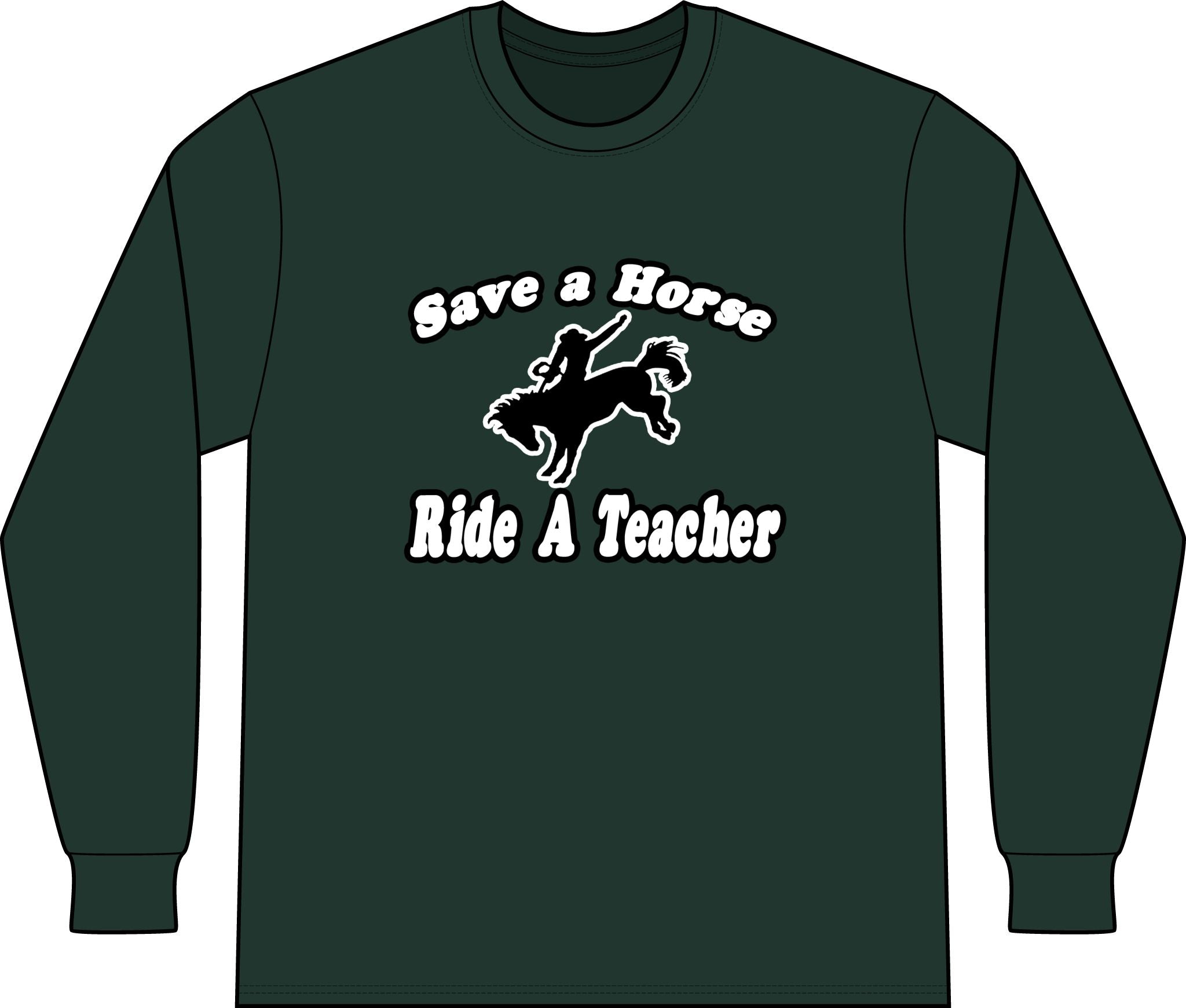 save horse ride teacher - Unisex Long Sleeve T-Shirt