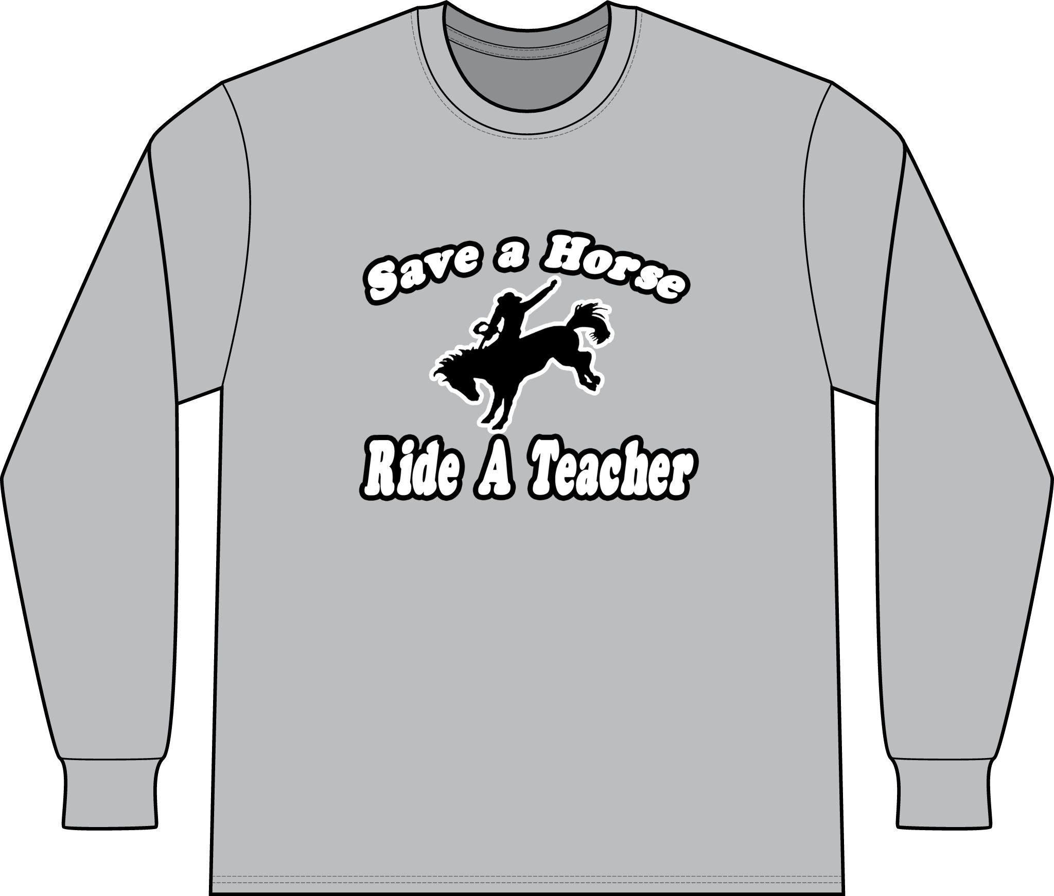 save horse ride teacher - Unisex Long Sleeve T-Shirt