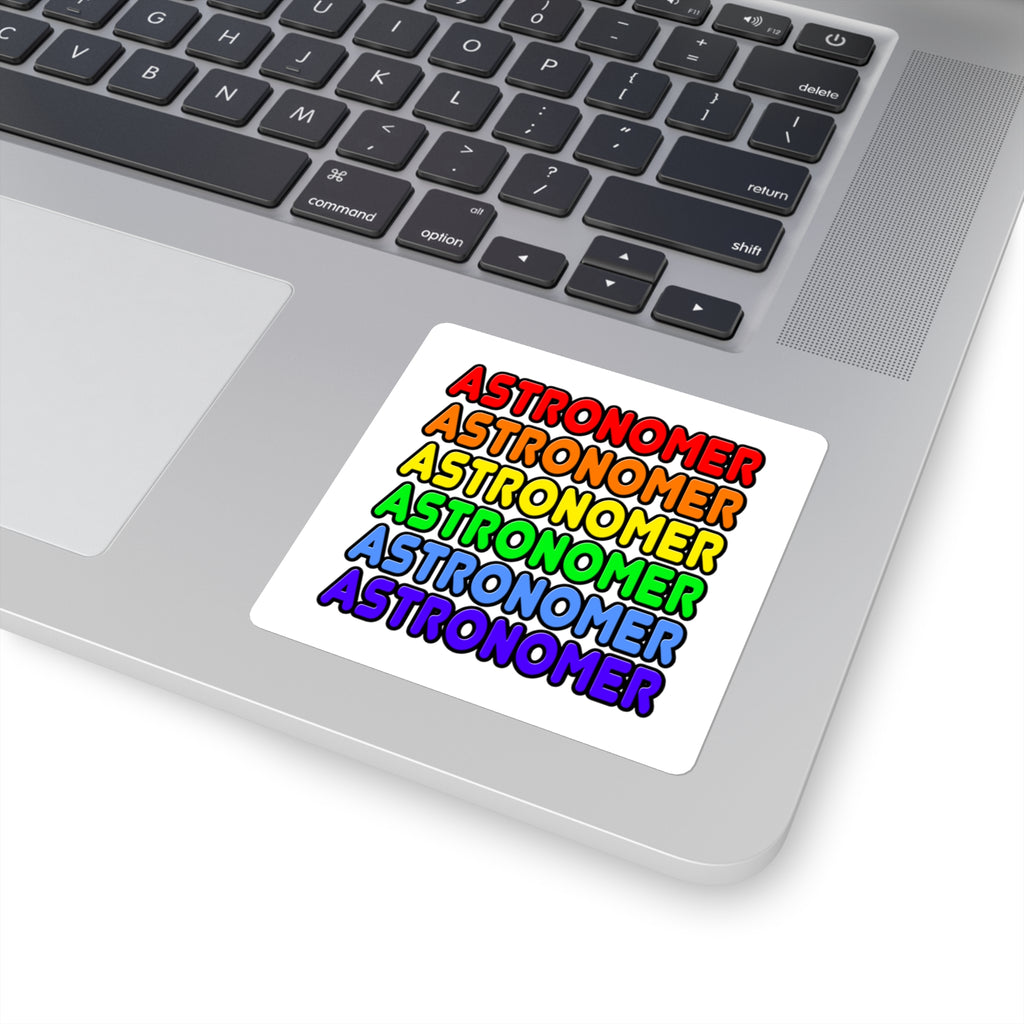 Rainbow Astronomer - Square Stickers