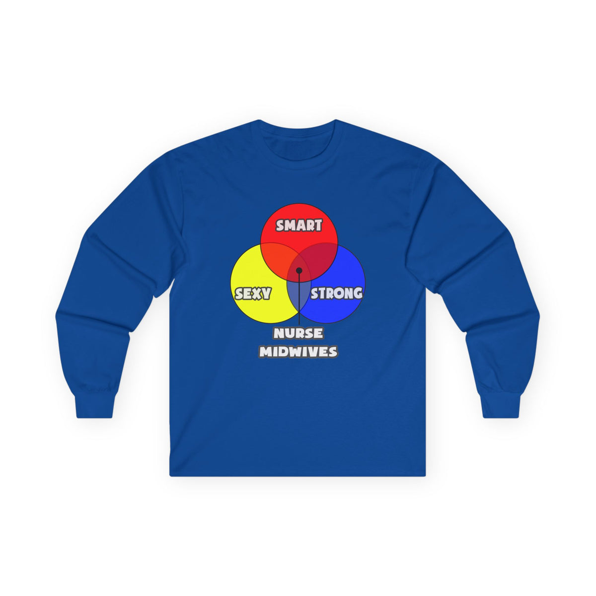 Venn Diagram .. Nurse Midwives - Unisex Ultra Cotton Long Sleeve Tee