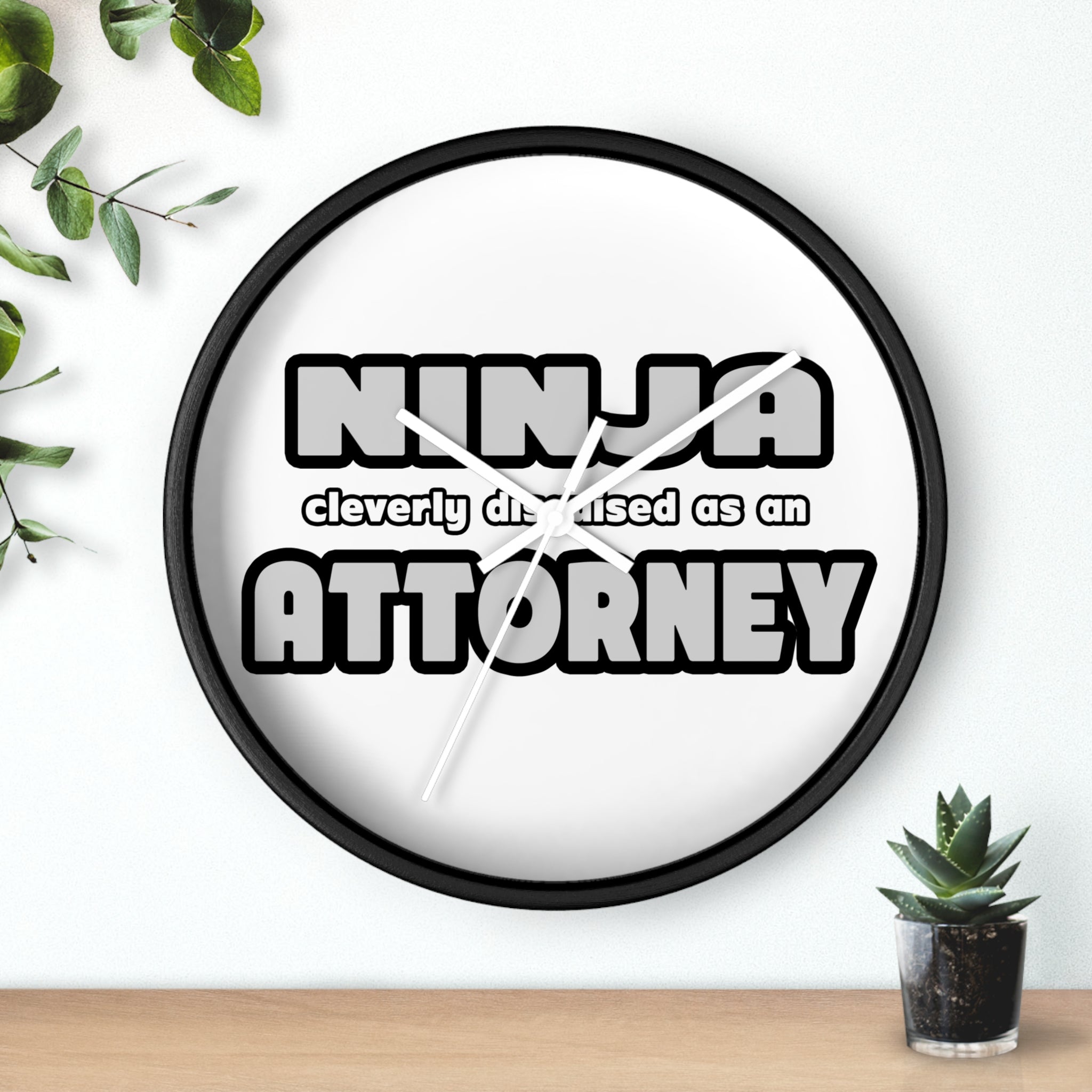 Ninja Cleverly Disguised As An Attorney - Wall Clock