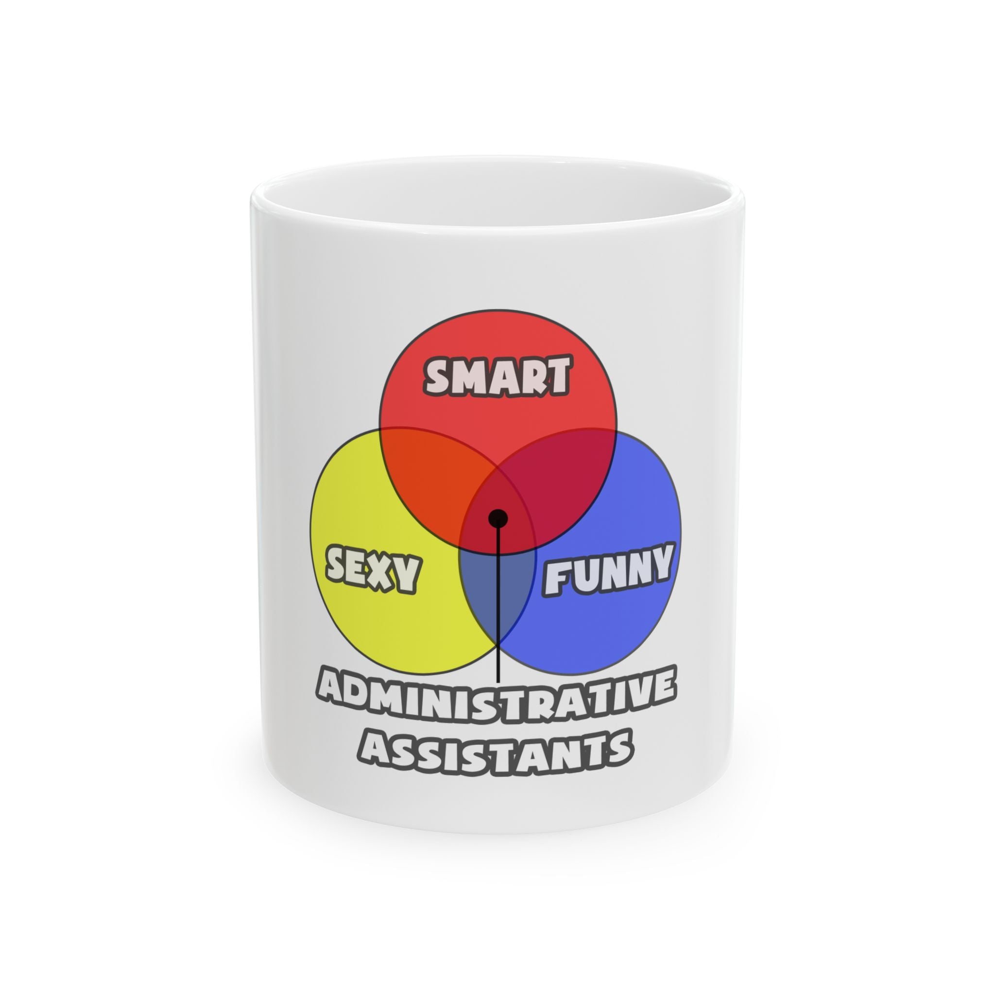 Venn Diagram .. Administrative Assistants - Ceramic Mug, (11oz, 15oz)