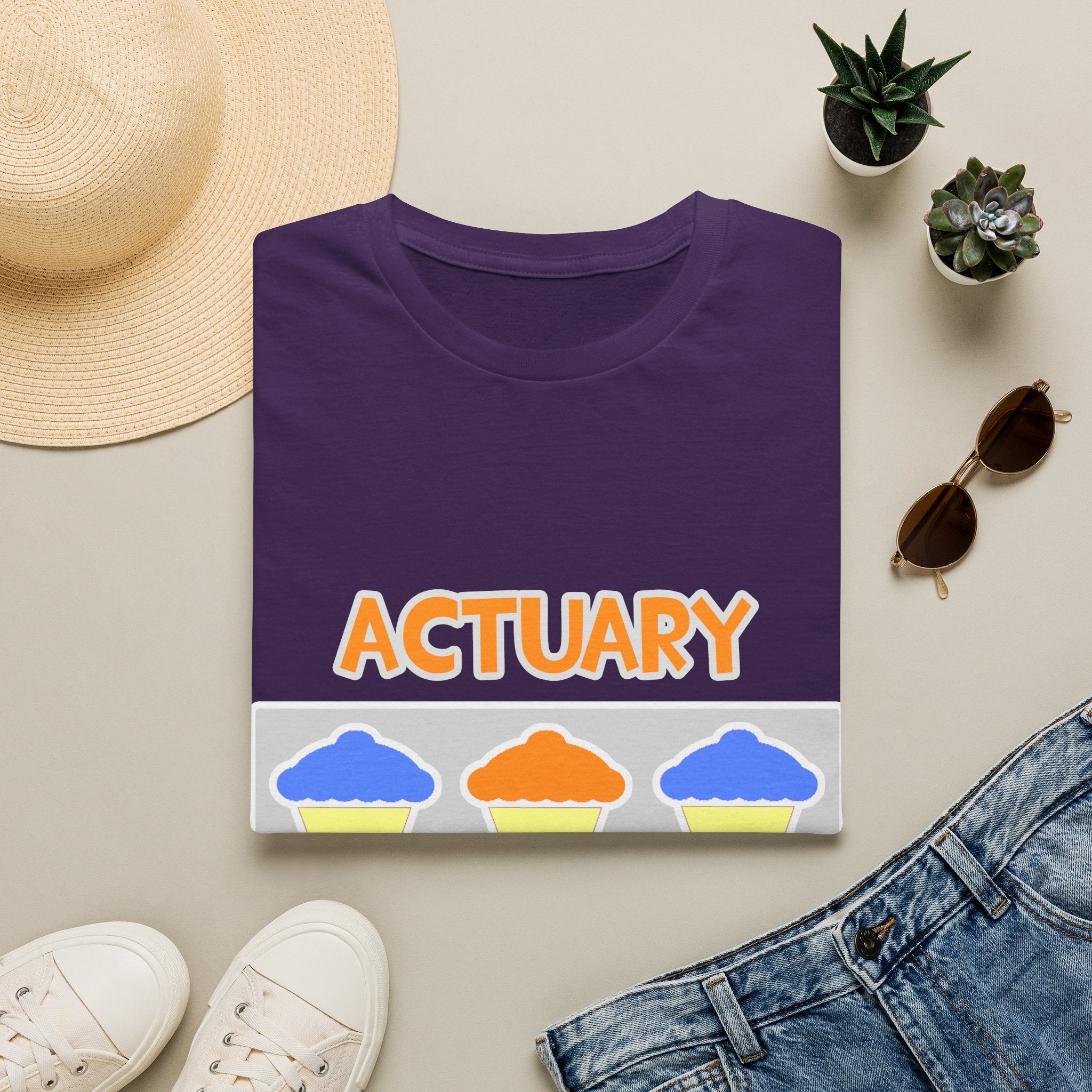 Actuary ... Will Work For Cupcakes - Unisex Softstyle T-Shirt