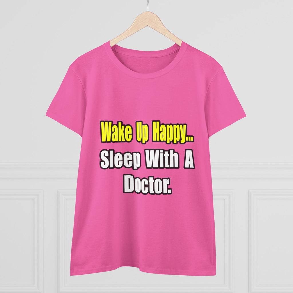 Sleep With Doctor - Women's Midweight Cotton Tee