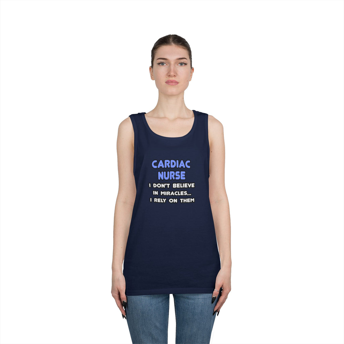 Miracles and Cardiac Nurses - Unisex Heavy Cotton Tank Top