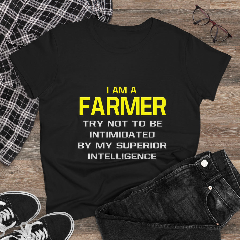 Farmer...Superior Intelligence - Women's Midweight Cotton Tee