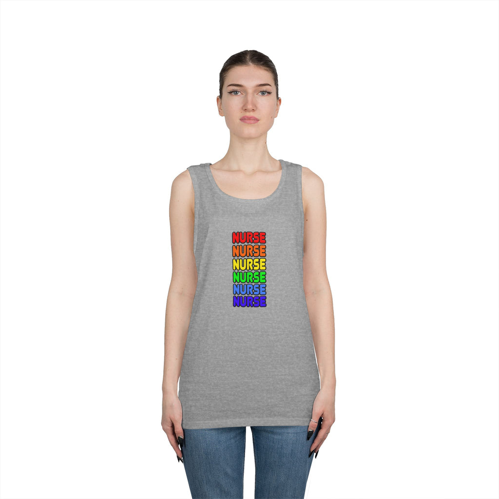 Rainbow Nurse - Unisex Heavy Cotton Tank Top