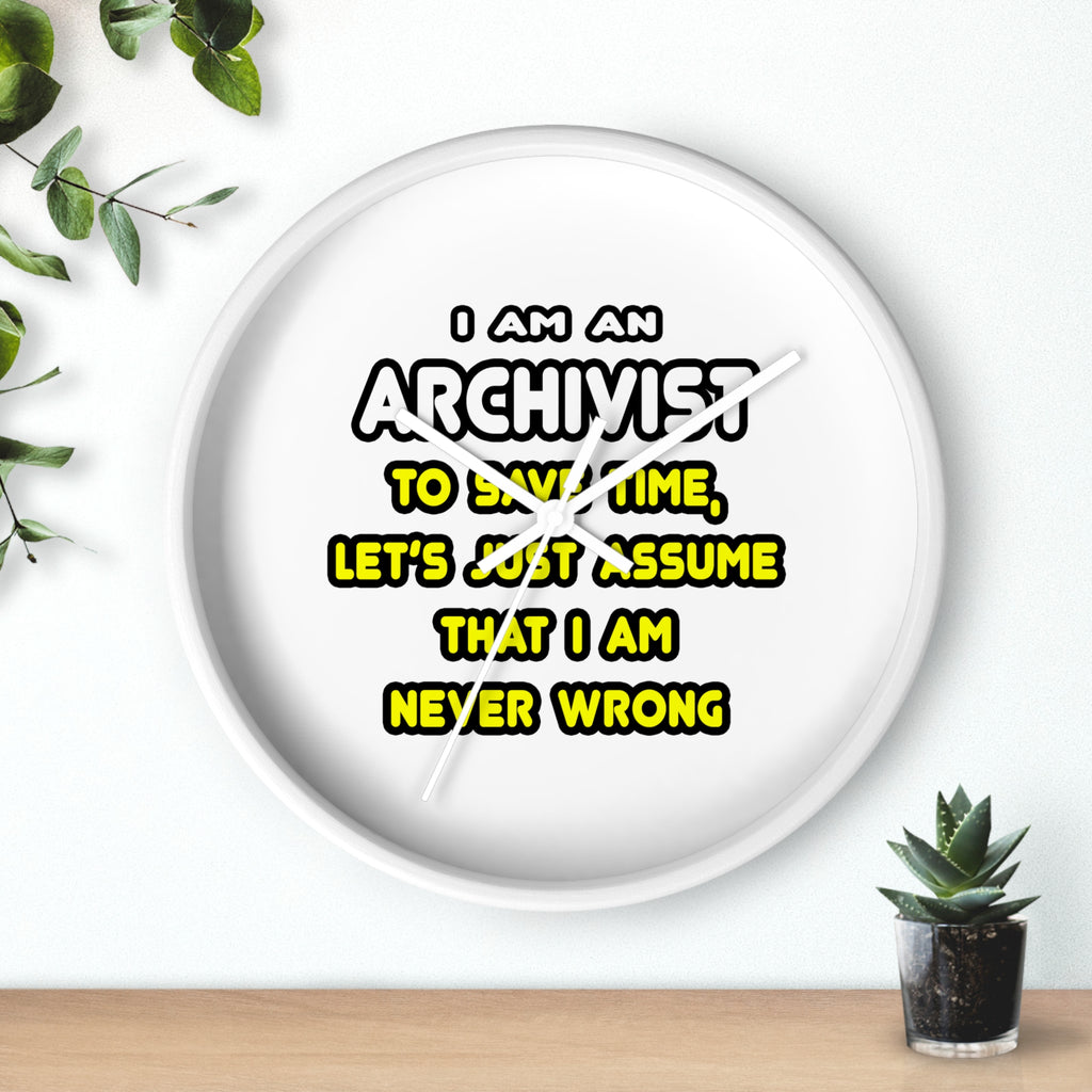 Funny Archivist T Shirts and Gifts - Wall Clock