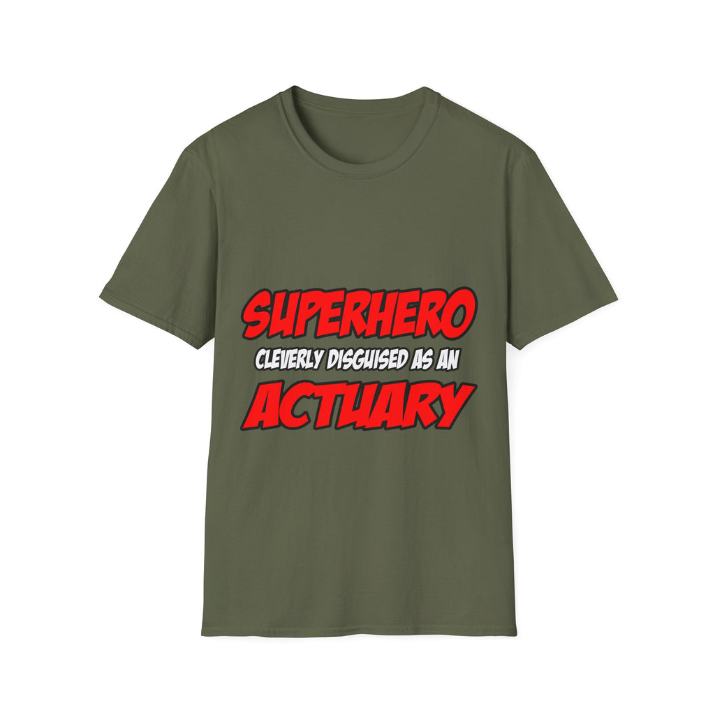 Superhero...Actuary - Unisex Softstyle T-Shirt