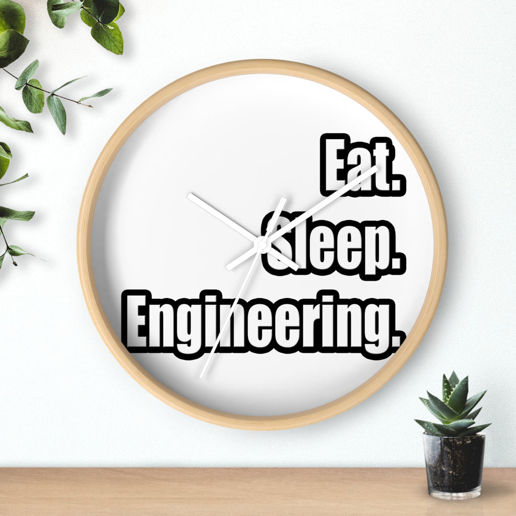 Eat. Sleep. Engineering - Wall Clock