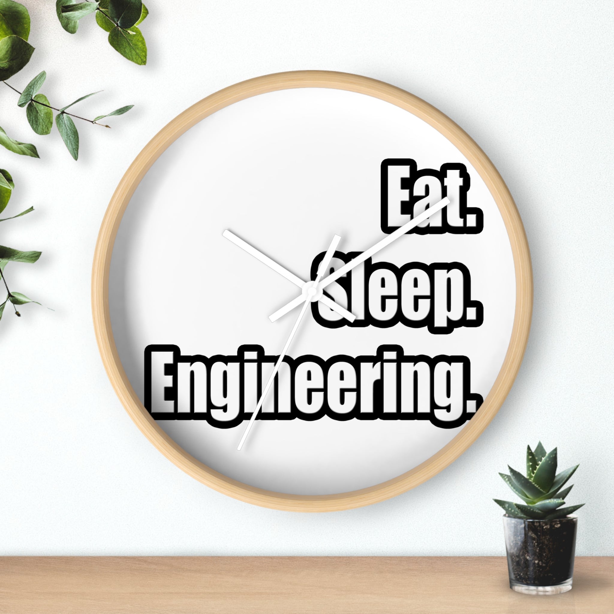 Eat. Sleep. Engineering - Wall Clock