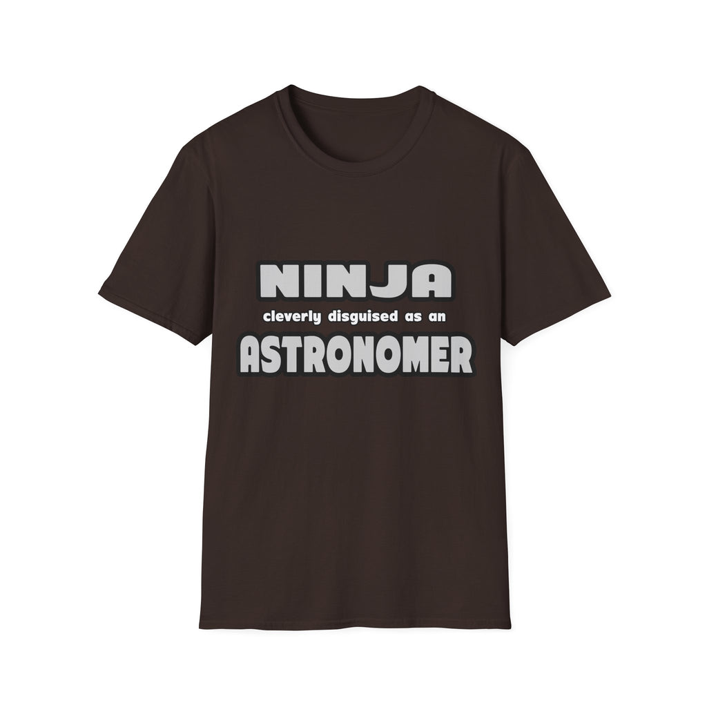Ninja Cleverly Disguised As An Astronomer - Unisex Softstyle T-Shirt