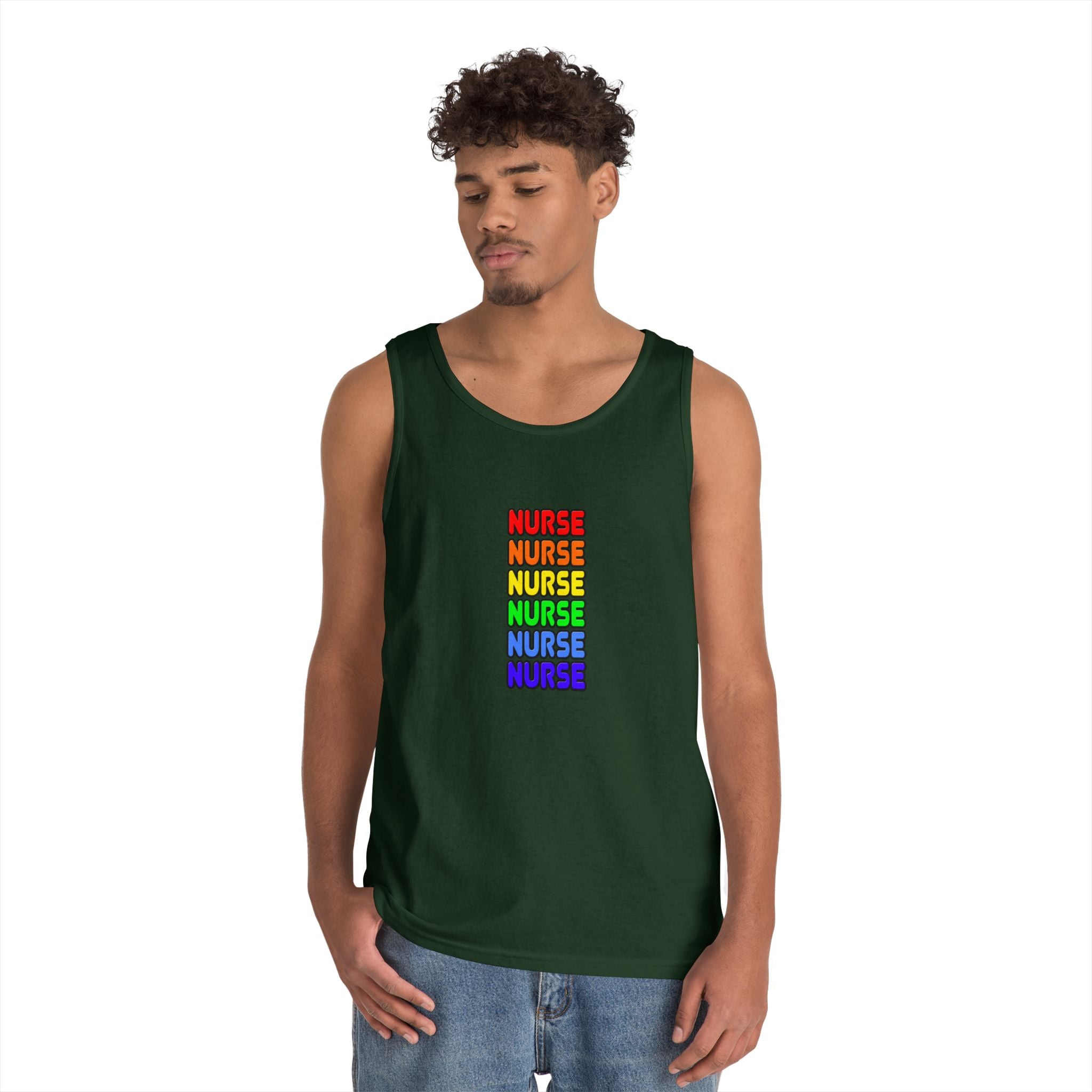 Rainbow Nurse - Unisex Heavy Cotton Tank Top