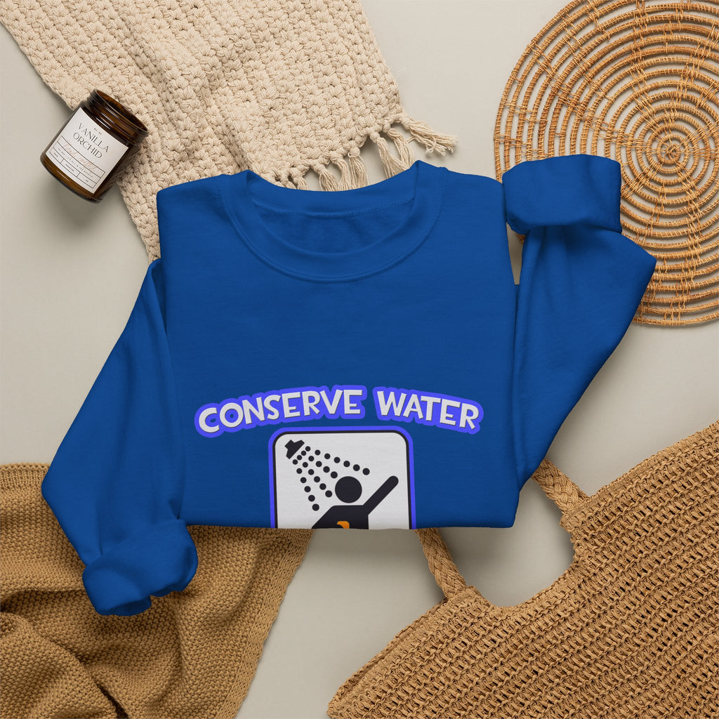 Conserve Water .. Shower With Air Traffic Controller - Unisex Heavy Blend™ Crewneck Sweatshirt