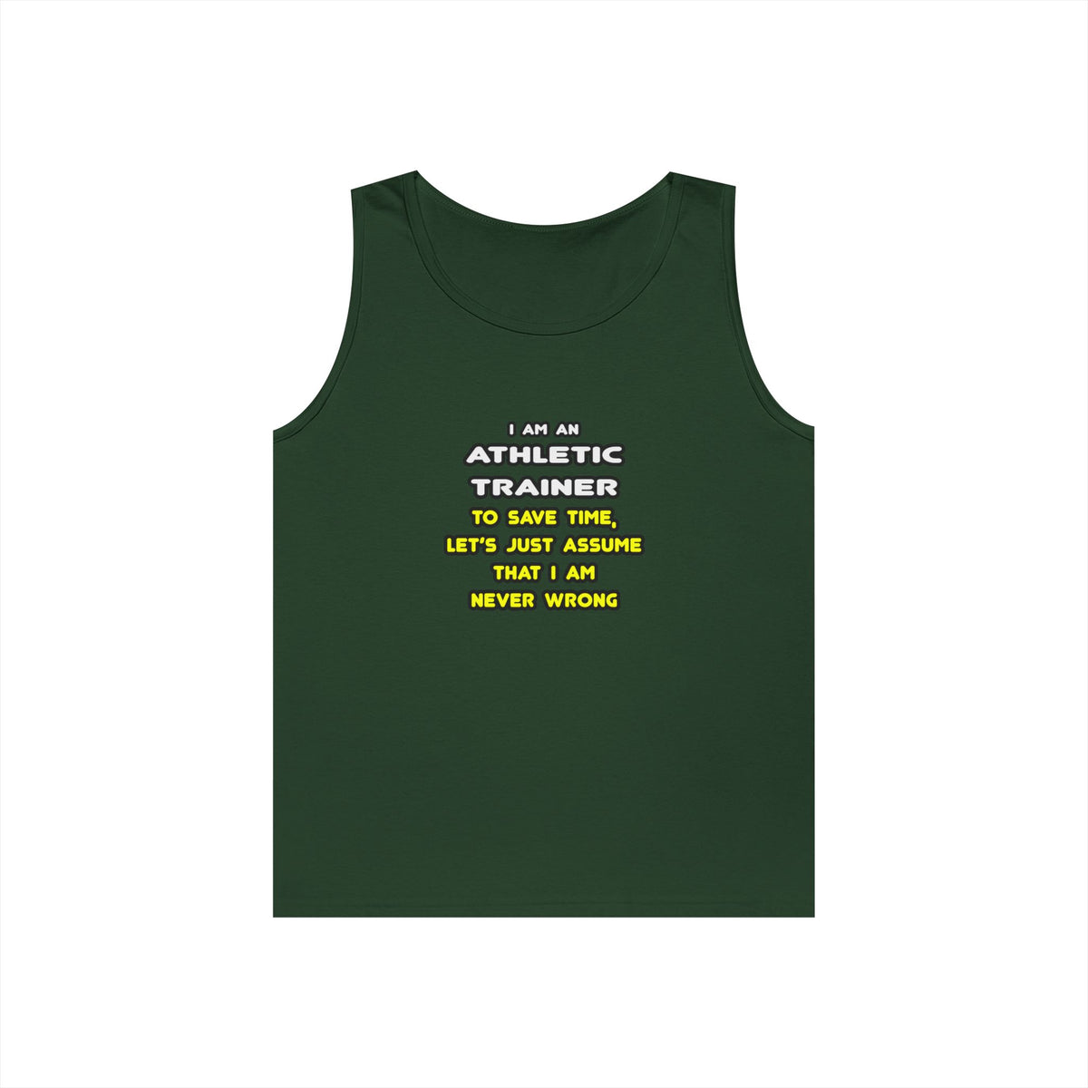 Funny Athletic Trainer T Shirts - Unisex Heavy Cotton Tank Top