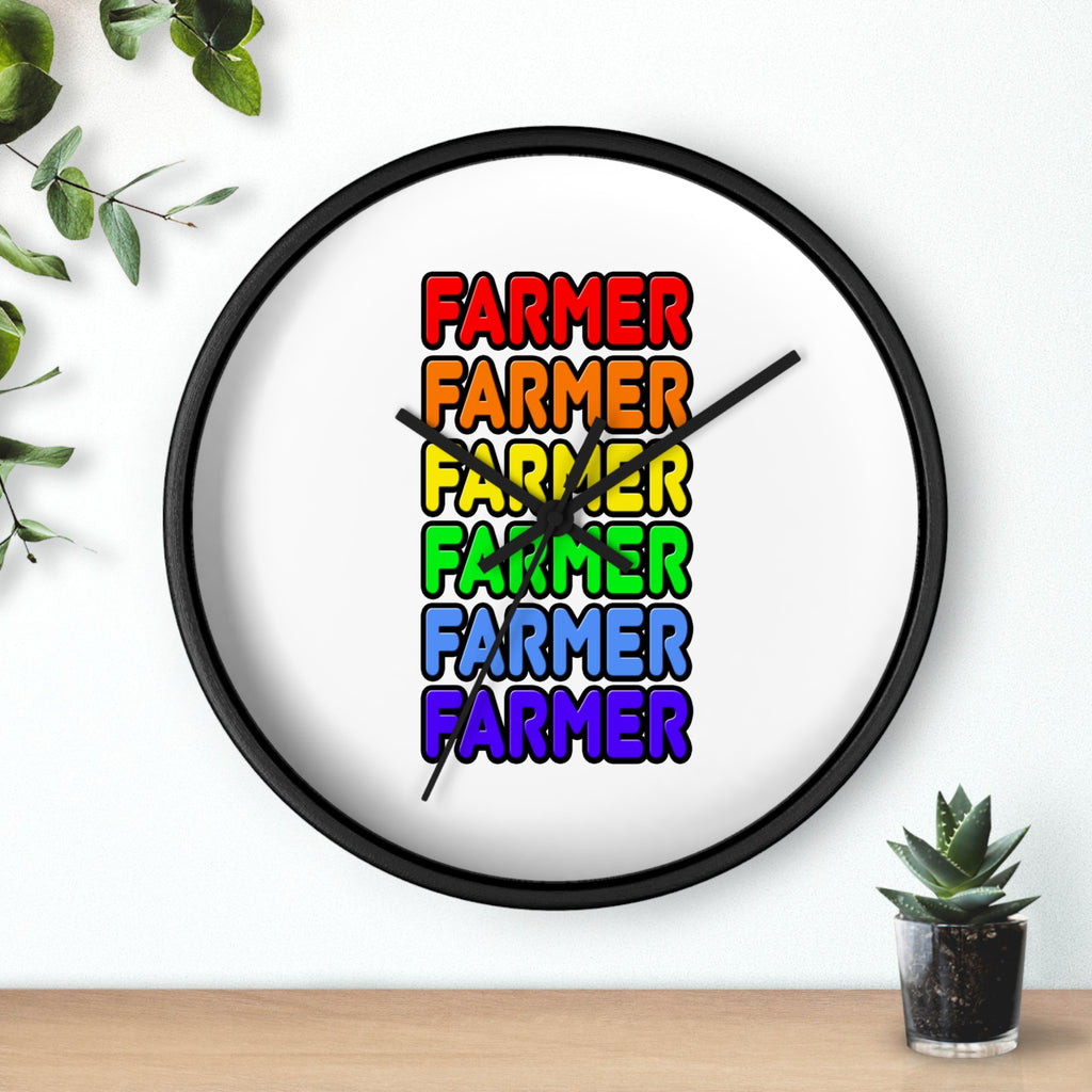 Rainbow Farmer - Wall Clock