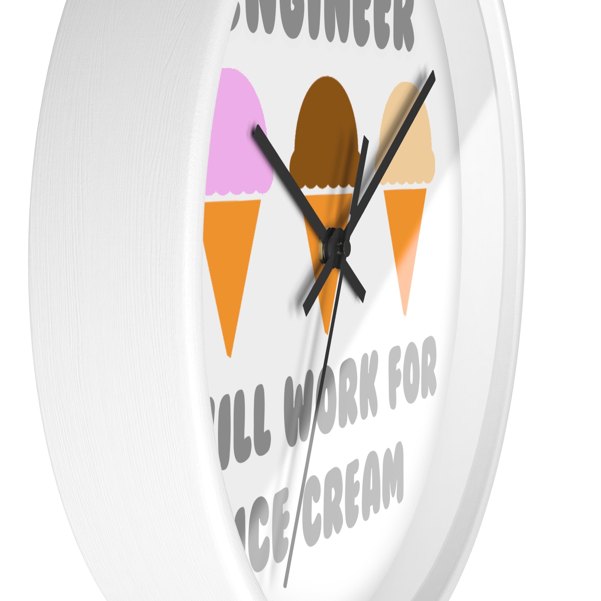 Engineer ... Will Work For Ice Cream - Wall Clock