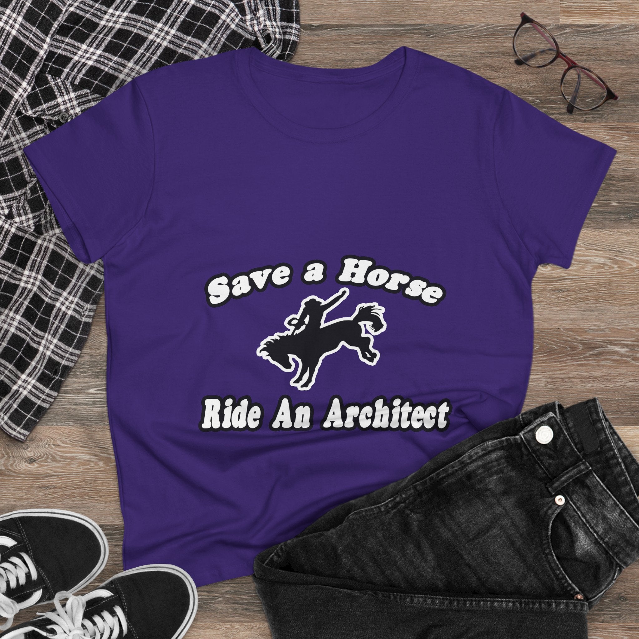 Save Horse, Ride Architect - Women's Midweight Cotton Tee