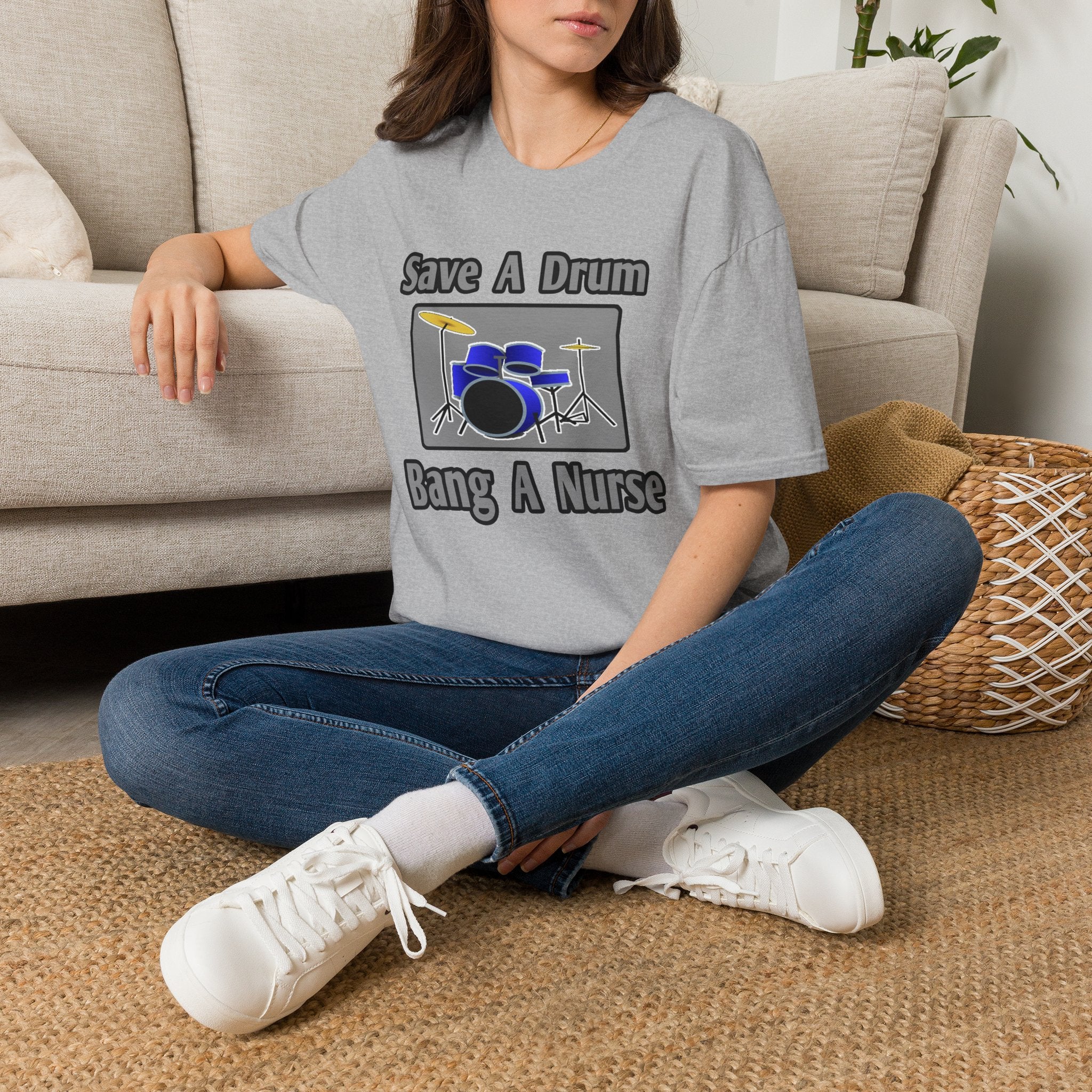 Save a Drum...Bang a Nurse - Unisex Softstyle T-Shirt