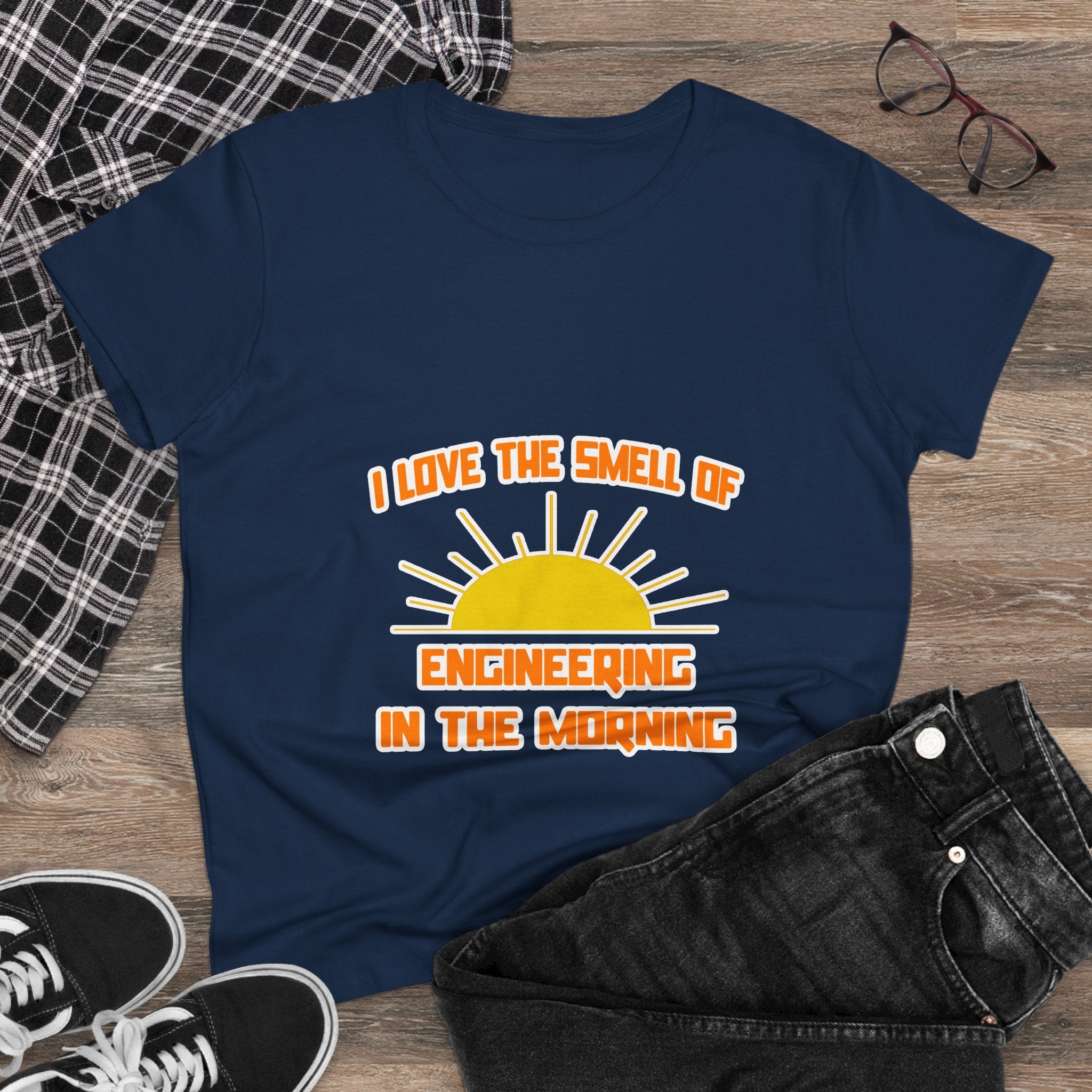 Smell of Engineering in the Morning - Women's Midweight Cotton Tee