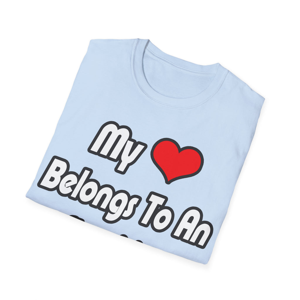My Heart Belongs To An Electrician - Unisex Softstyle T-Shirt