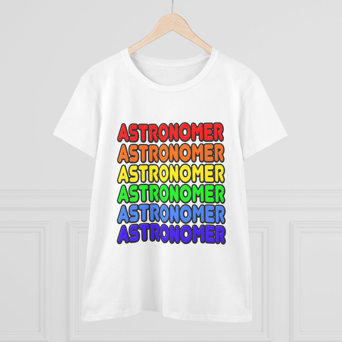 Rainbow Astronomer - Women's Midweight Cotton Tee
