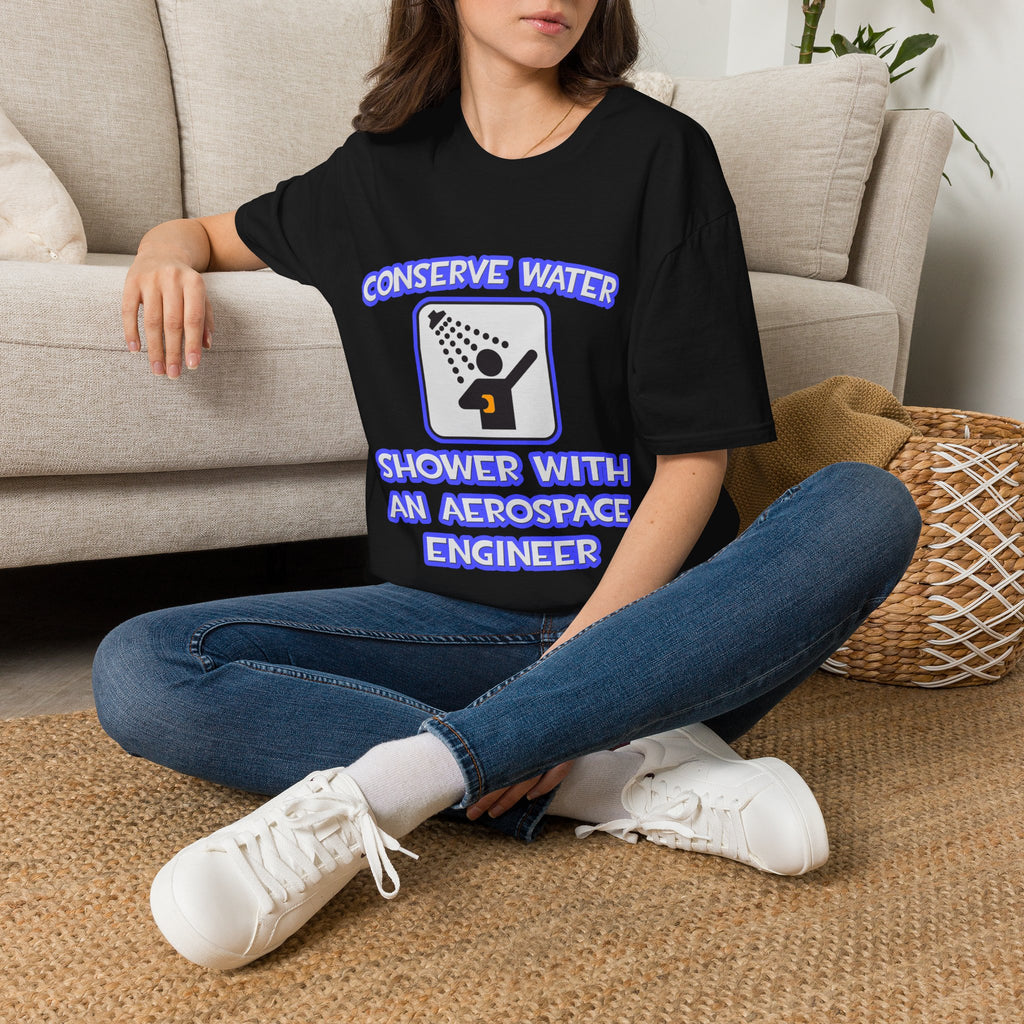 Conserve Water .. Shower With Aerospace Engineer - Unisex Softstyle T-Shirt