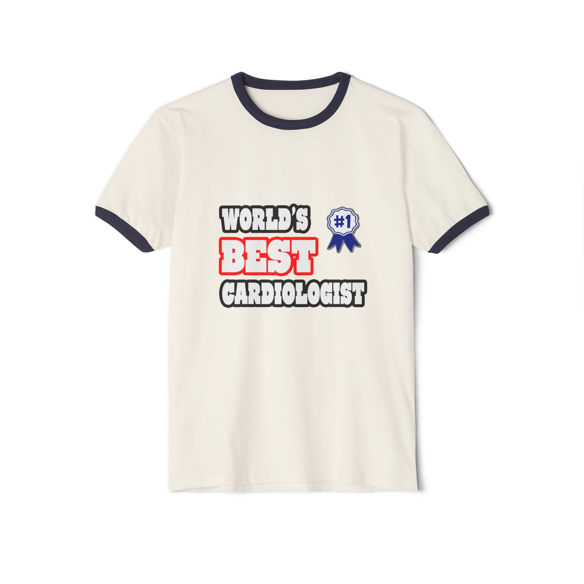 World's Best Cardiologist - Unisex Cotton Ringer T-Shirt
