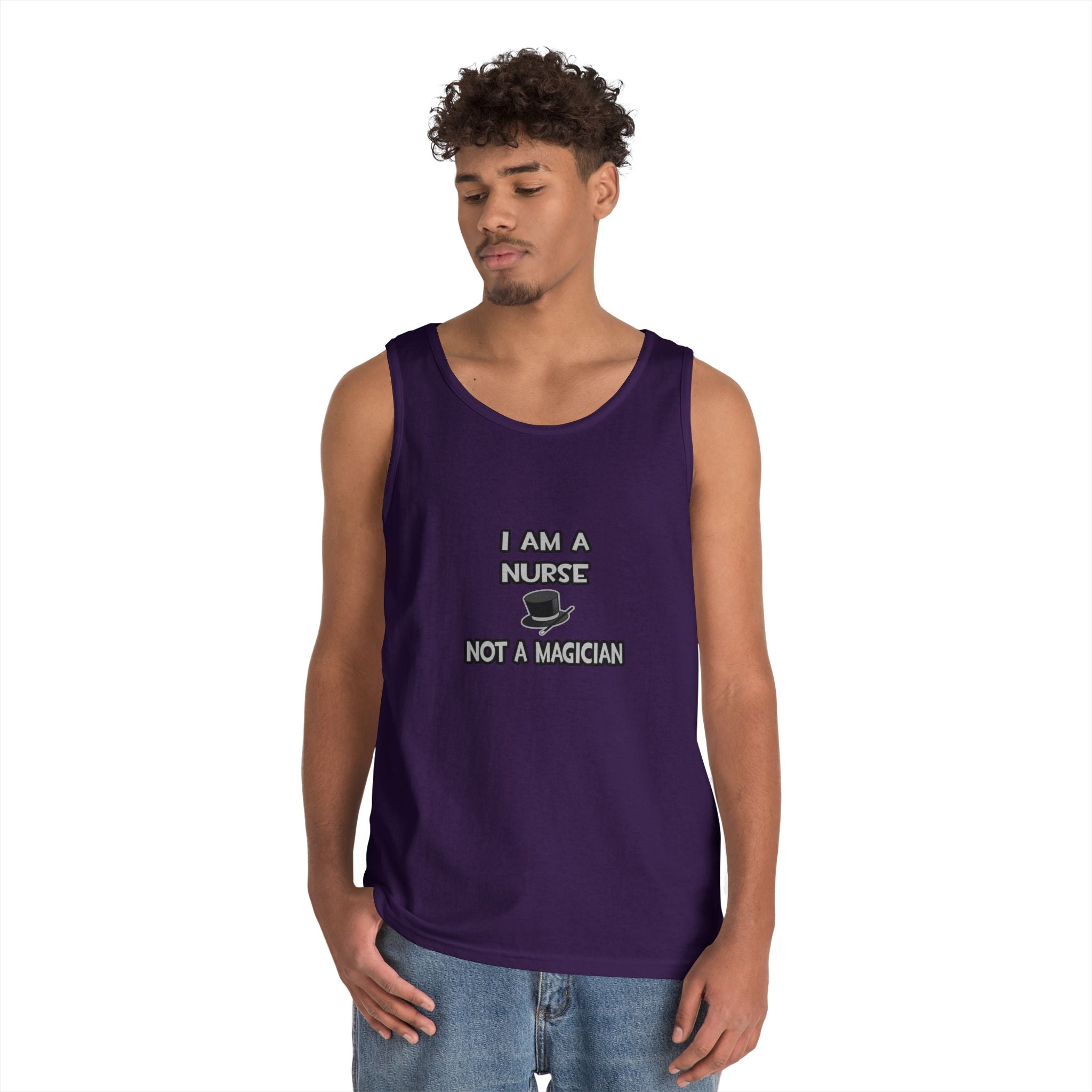 I Am A Nurse ... Not A Magician - Unisex Heavy Cotton Tank Top