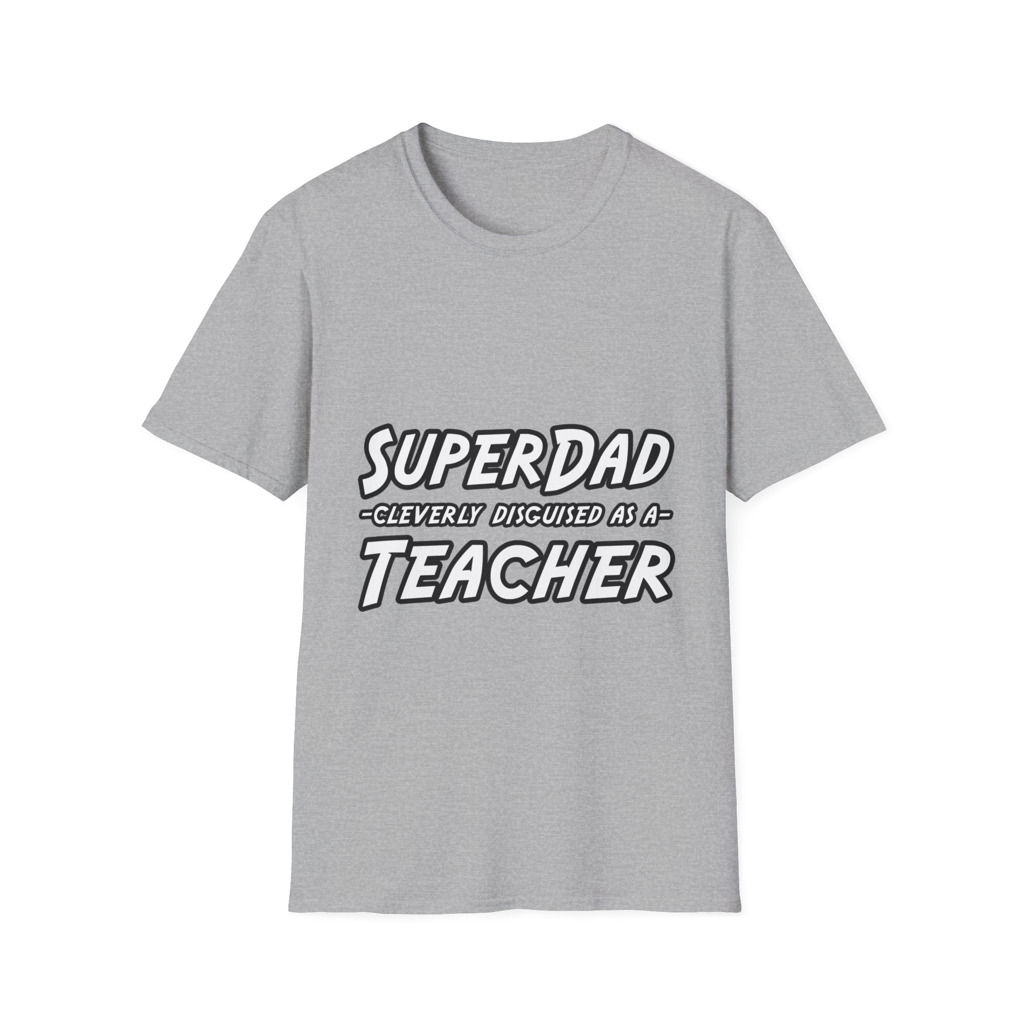 superdad dark teacher - Unisex Softstyle T-Shirt