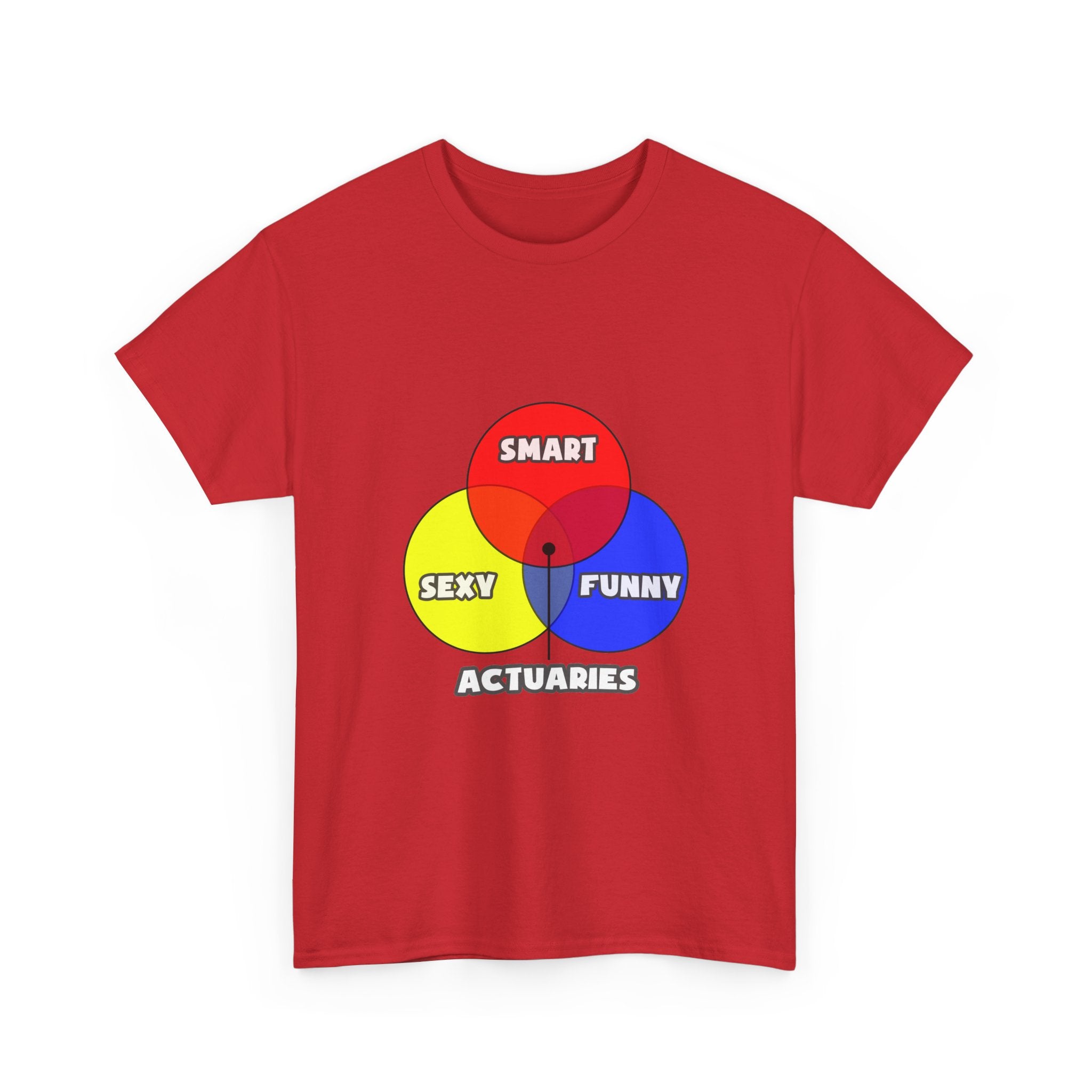 Venn Diagram .. Actuaries - Unisex Heavy Cotton Tee