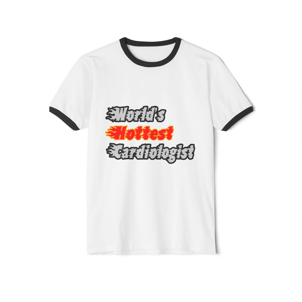 World's Hottest Cardiologist - Unisex Cotton Ringer T-Shirt