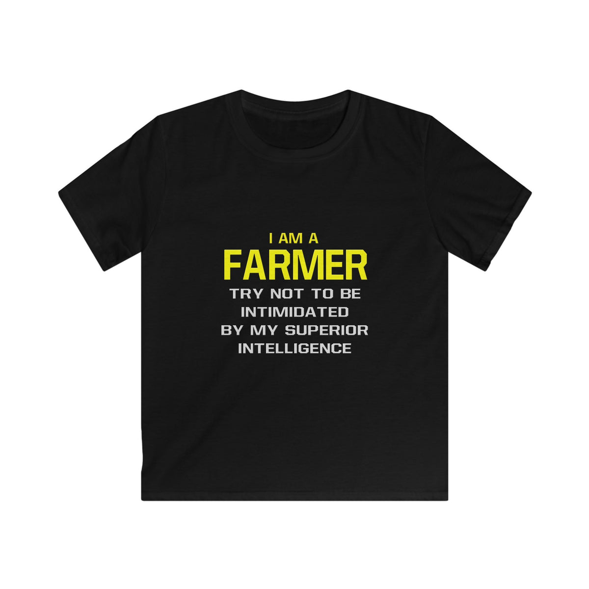 Farmer...Superior Intelligence - Kids Softstyle Tee