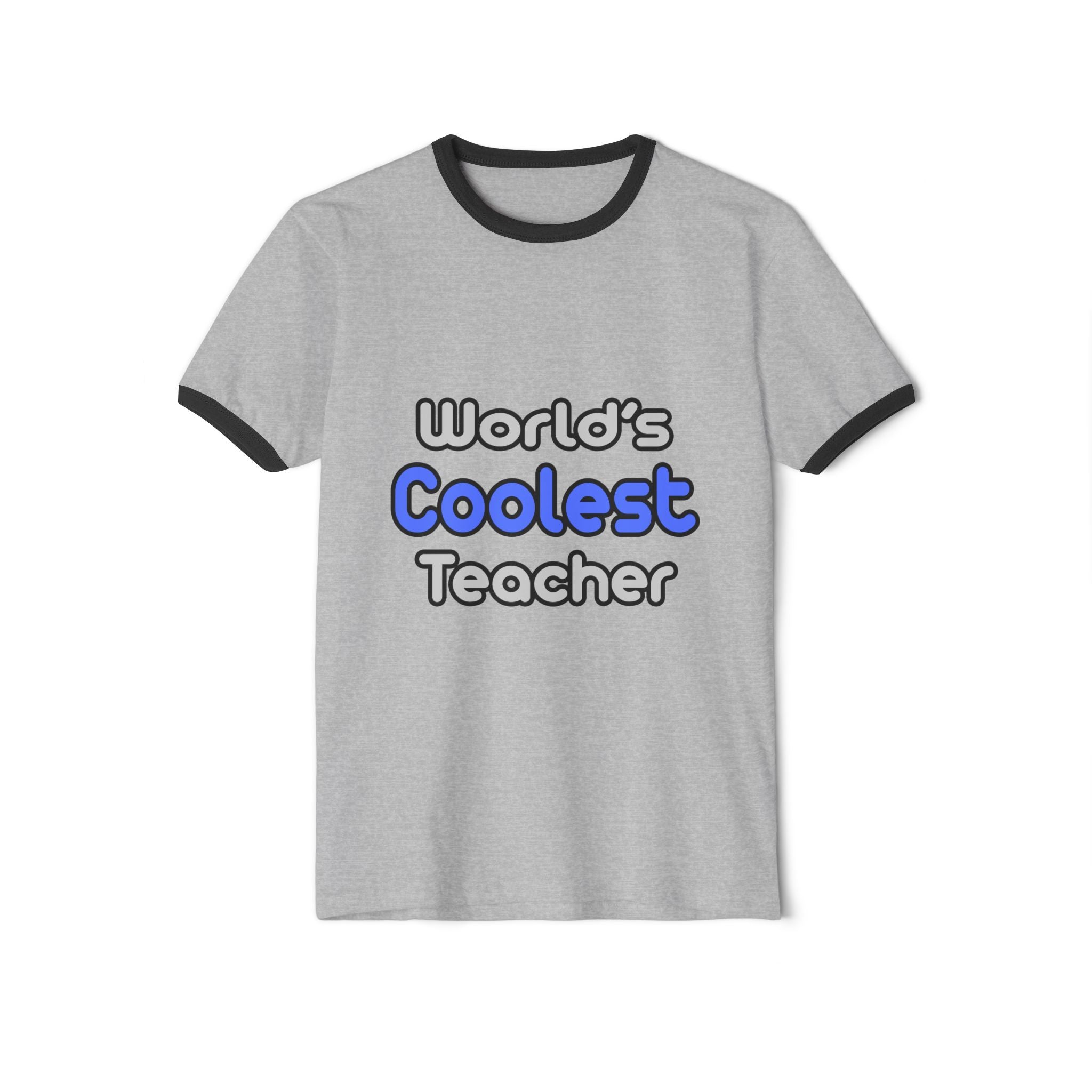 World's Coolest Teacher - Unisex Cotton Ringer T-Shirt
