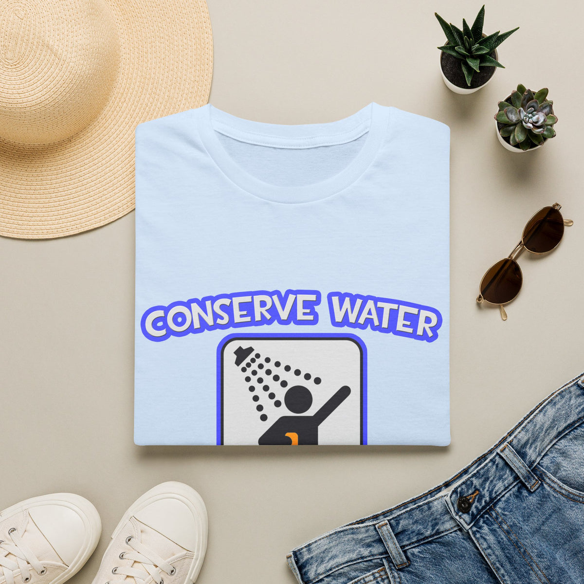 Conserve Water .. Shower With Aerospace Engineer - Unisex Softstyle T-Shirt