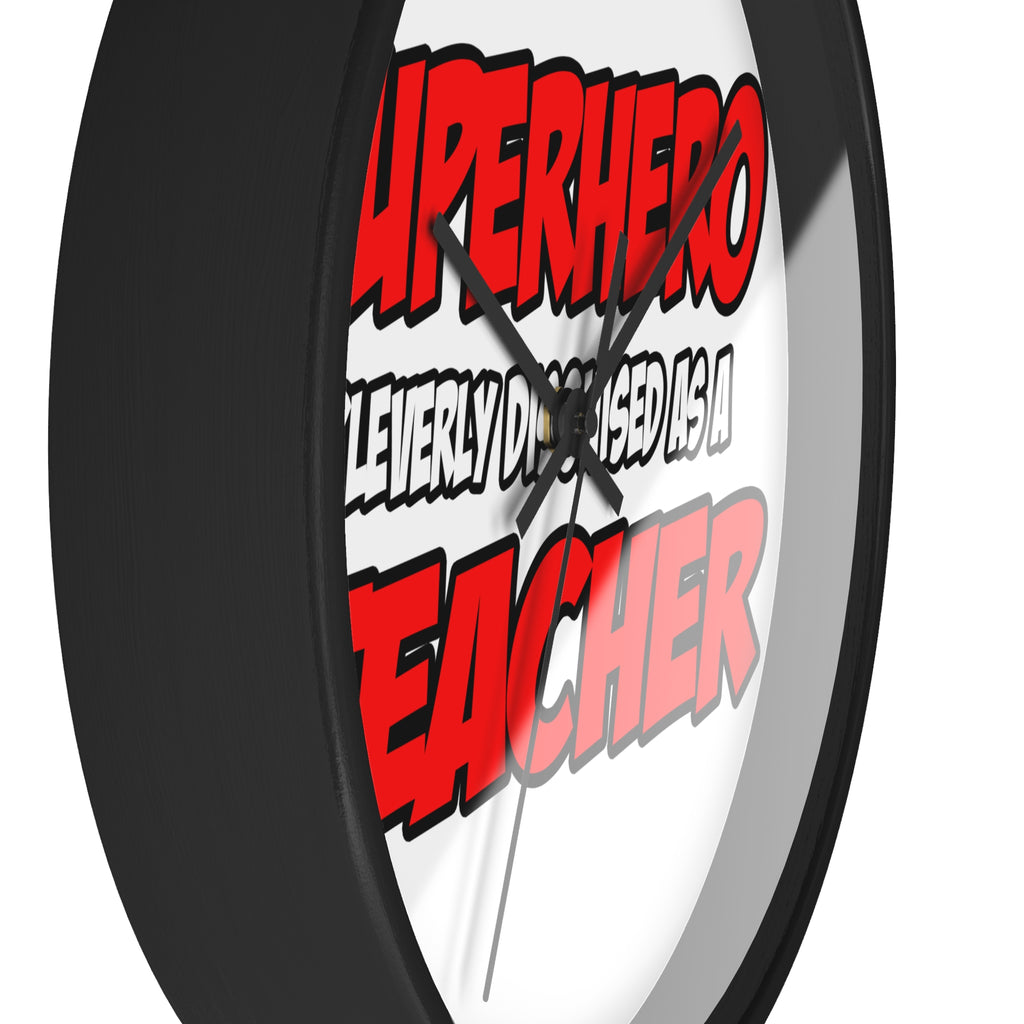 Superhero...Teacher - Wall Clock