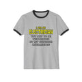 Electrician...Superior Intelligence - Unisex Cotton Ringer T-Shirt