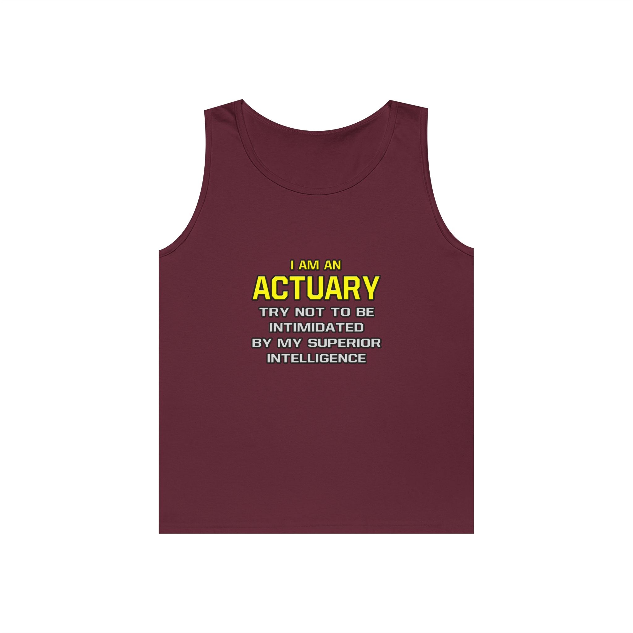 Actuary...Superior Intelligence - Unisex Heavy Cotton Tank Top