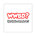 WWBD...What Would a Bartender Do - Square Stickers