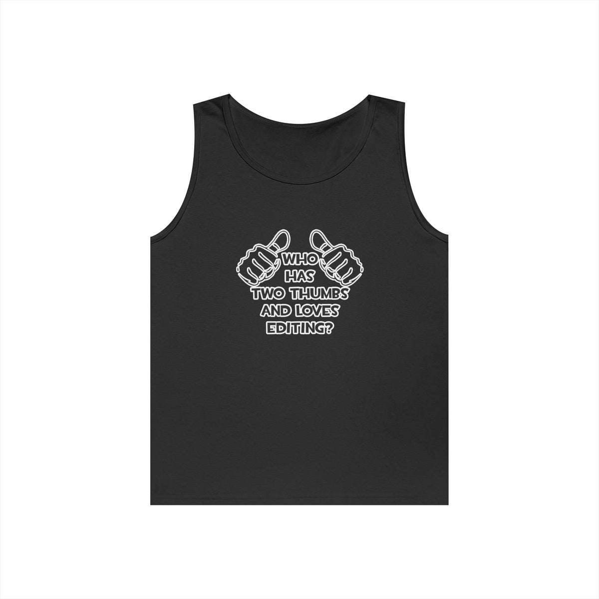 Two Thumbs and Loves Editing - Unisex Heavy Cotton Tank Top