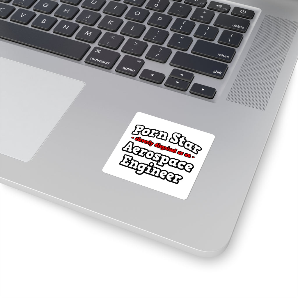 Porn Star...Aerospace Engineer - Square Stickers