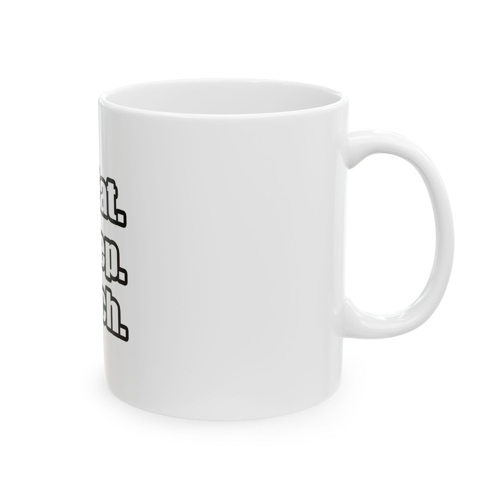 eat sleep teach - Ceramic Mug, (11oz, 15oz)