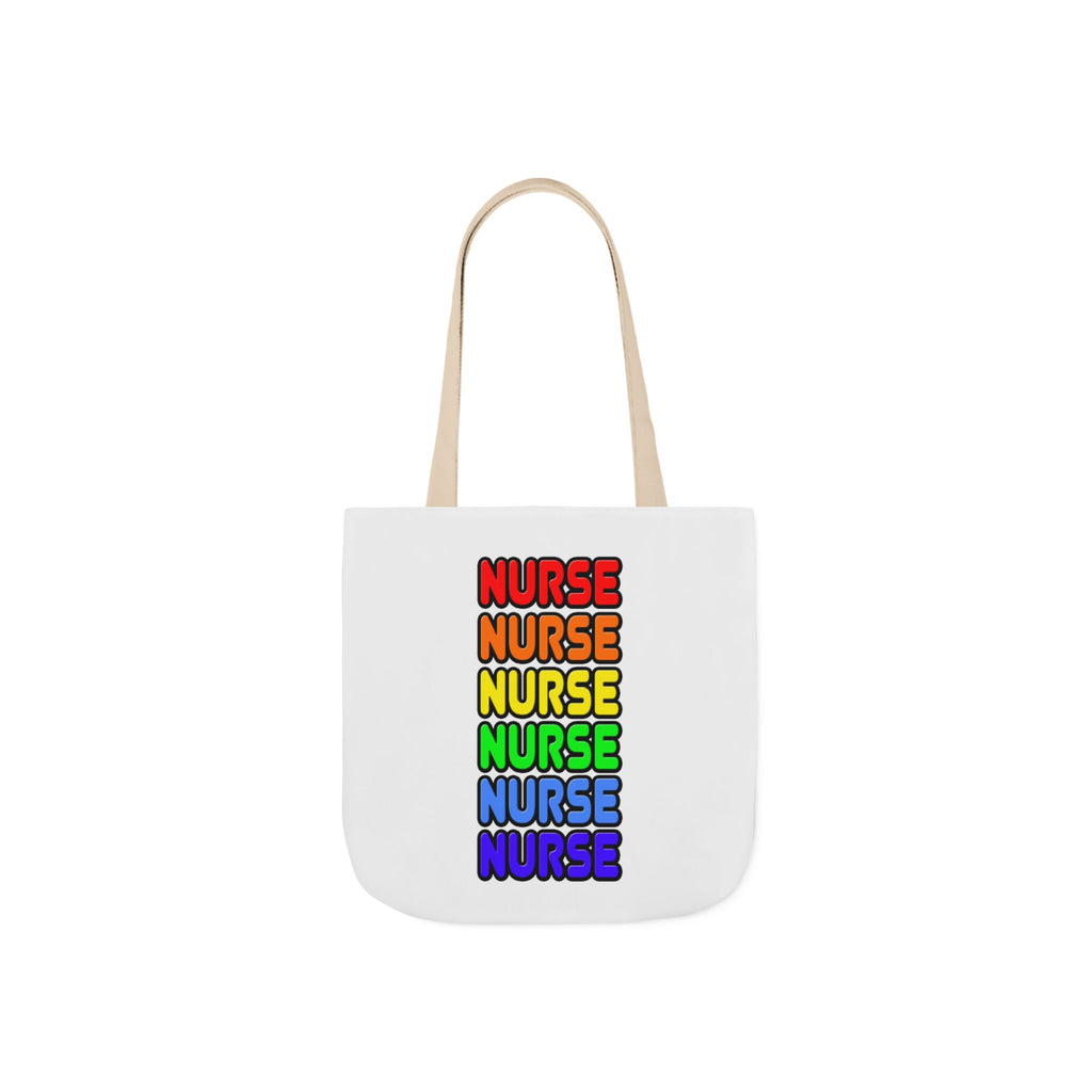 Rainbow Nurse - Canvas Tote Bag, 5-Color Straps