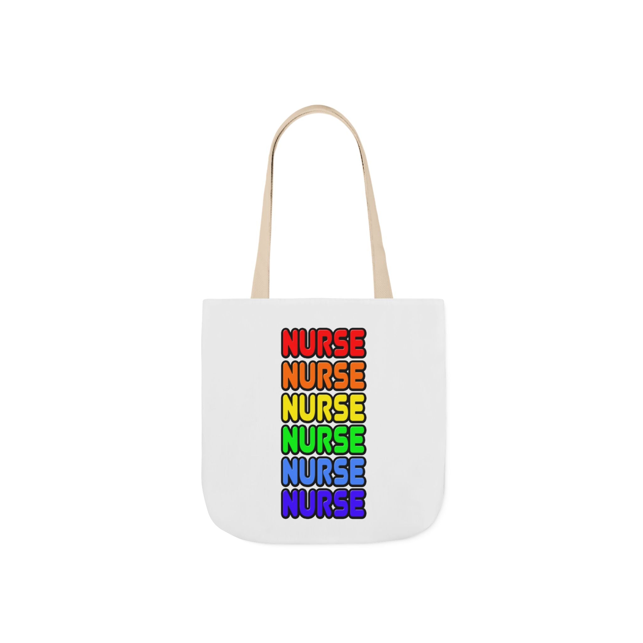 Rainbow Nurse - Canvas Tote Bag, 5-Color Straps