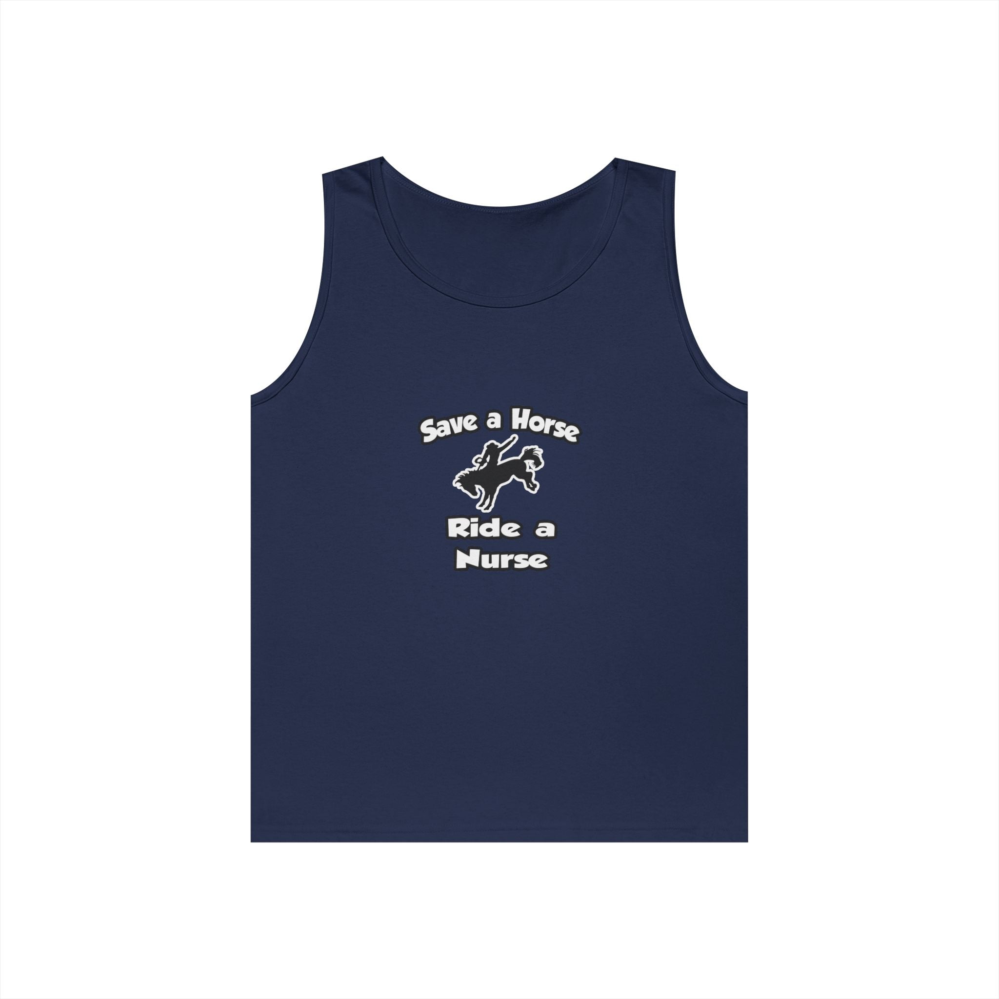 Save a Horse .. Ride a Nurse - Unisex Heavy Cotton Tank Top